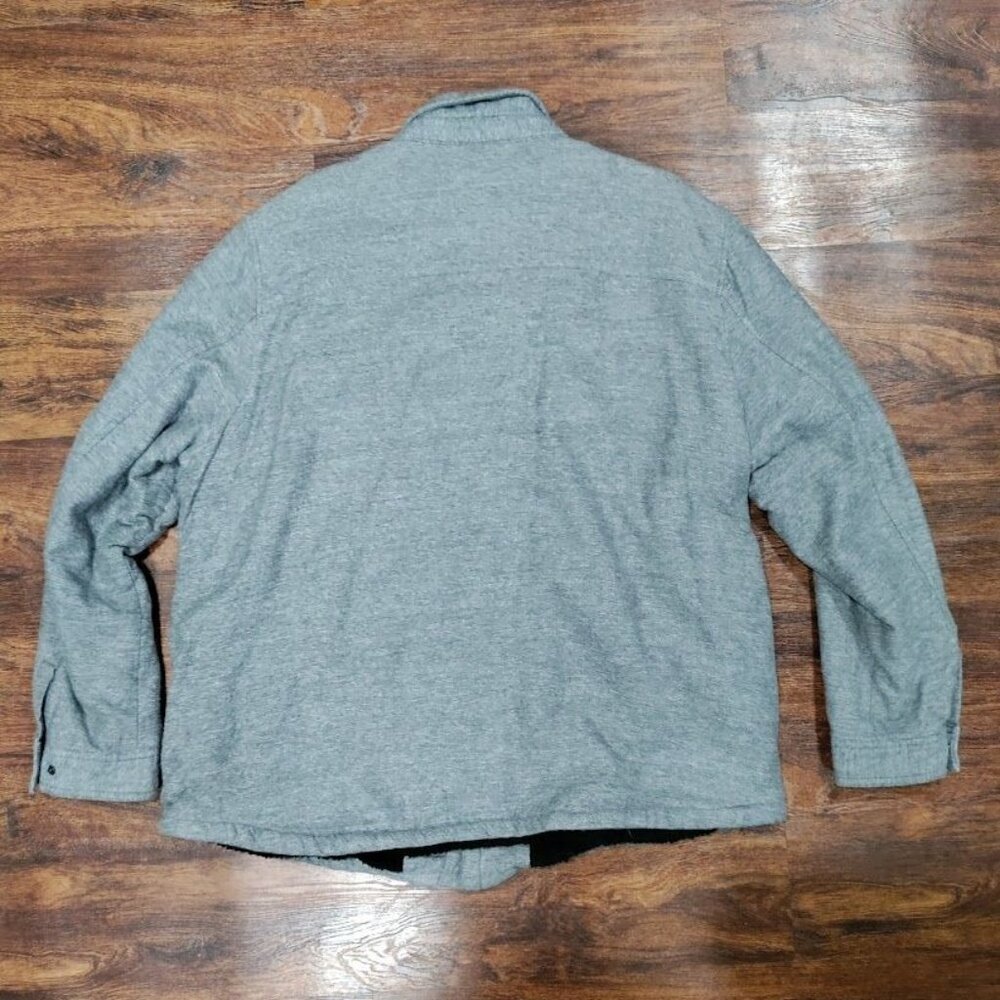 Levi Strauss & Co. Gray Sherpa Lined Zipper Snap Front Soft Shacket Men's XXL - Picture 3 of 14
